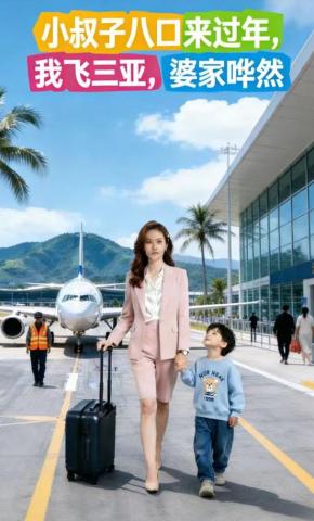 短剧《小叔子八口来过年，我飞三亚，婆家哗然》海报