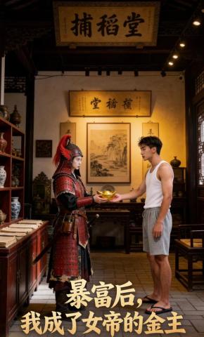 短剧《暴富后，我成了女帝的金主》海报