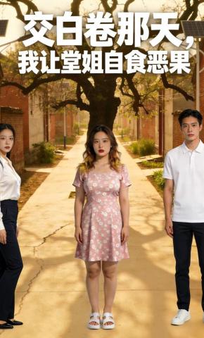 短剧《交白卷那天，我让堂姐自食恶果》海报