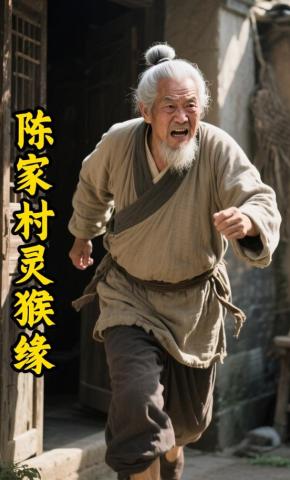 短剧《陈家村灵猴缘》海报