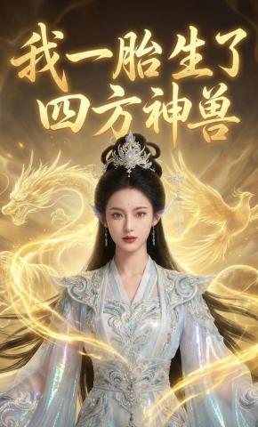 短剧《我一胎生了四方神兽》海报