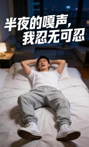 短剧《半夜的嘎声，我忍无可忍》海报
