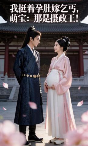 短剧《我挺着孕肚嫁乞丐，萌宝：那是摄政王！》海报