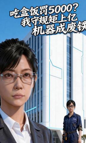 短剧《吃盒饭罚5000？我守规矩上亿机器成废铁》海报