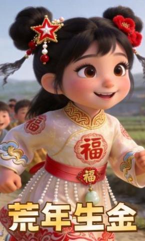 短剧《荒年生金》海报