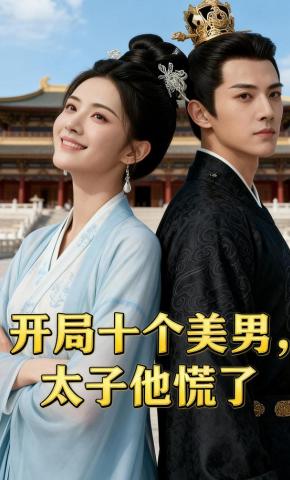 短剧《开局十个美男，太子他慌了》海报