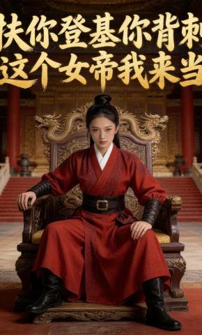 短剧《扶你登基你背刺，这个女帝我来当》海报