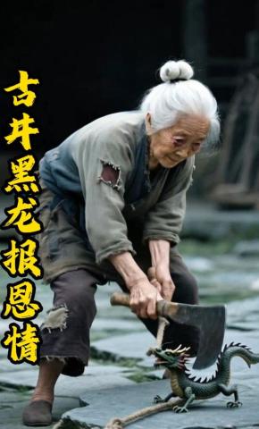 短剧《古井黑龙报恩情》海报