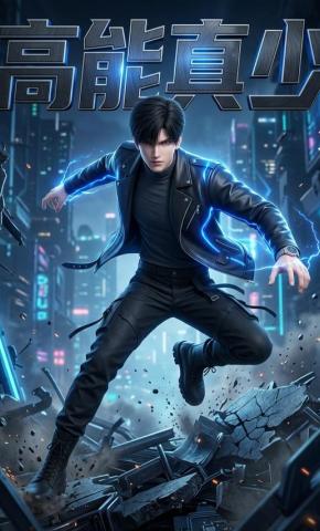 短剧《高能真少》海报