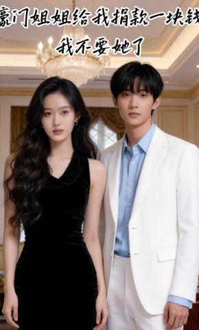 短剧《豪门姐姐给我捐款一块钱，我不要她了》海报