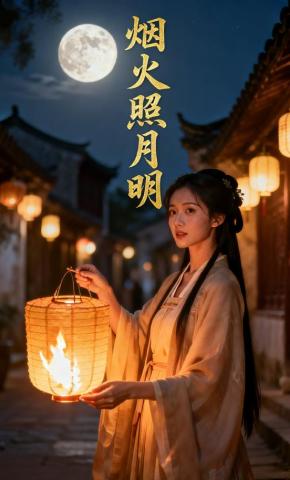 短剧《烟火照月明》海报