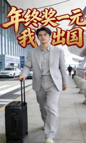 短剧《年终奖一元我出国》海报