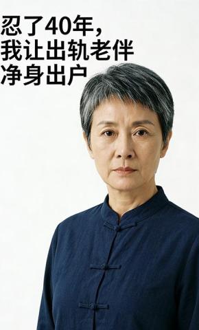 短剧《忍了40年，我让出轨老伴净身出户》海报