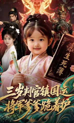 短剧《三岁判官镇国运，将军爹爹跪着护》海报