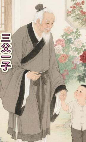 短剧《三父一子》海报