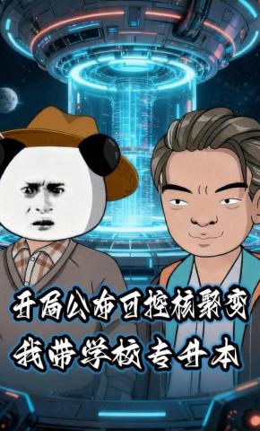 短剧《开局公布可控核聚变,我带学校专升本》海报