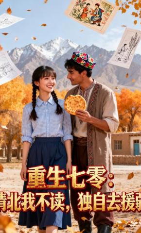 短剧《重生七零：清北我不读，独自去援疆》海报