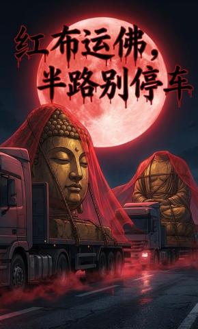 短剧《红布运佛，半路别停车》海报