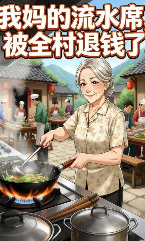 短剧《我妈的流水席，被全村退钱了》海报