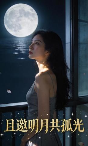 短剧《且邀明月共孤光》海报