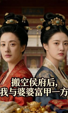 短剧《搬空侯府后，我与婆婆富甲一方》海报