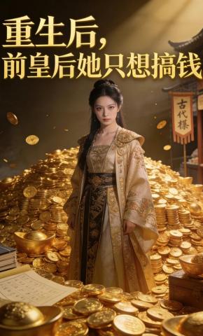 短剧《重生后，前皇后她只想搞钱》海报