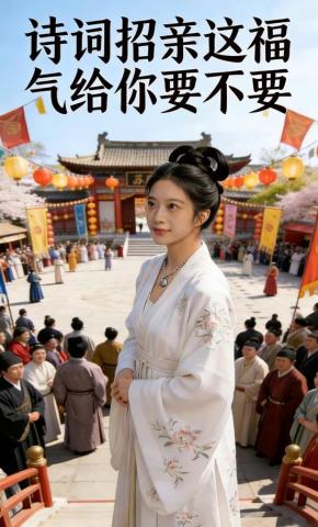 短剧《诗词招亲这福气给你要不要》海报