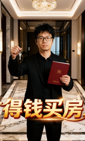 短剧《得钱，买房》海报