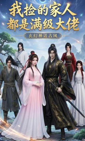 短剧《我捡的家人都是满级大佬》海报