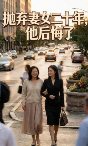 短剧《抛弃妻女二十年，他后悔了》海报