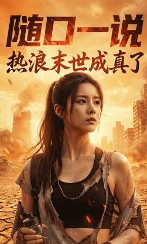 短剧《随口一说，热浪末世成真了》海报