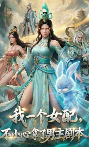 短剧《我一个女配，不小心拿了男主剧本》海报