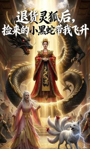 短剧《退货灵狐后，捡来的小黑蛇带我飞升》海报