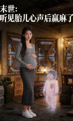 短剧《末世：听见胎儿心声后赢麻了》海报