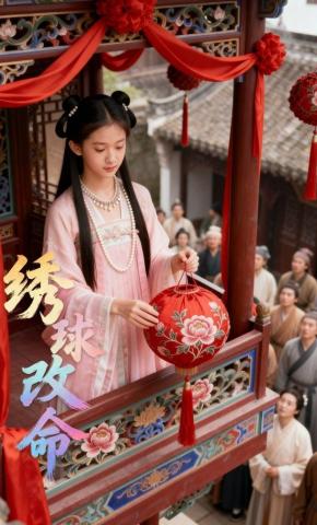 短剧《绣球改命》海报