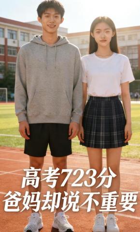 短剧《高考723分，爸妈却说不重要》海报