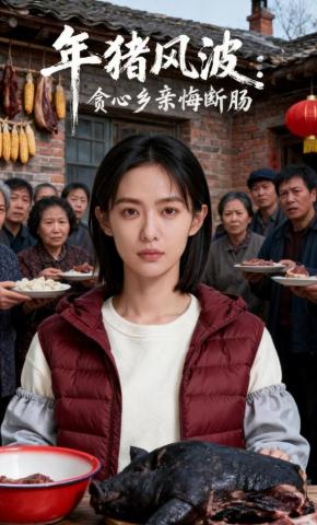短剧《年猪风波：贪心乡亲悔断肠》海报