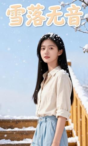 短剧《雪落无音》海报