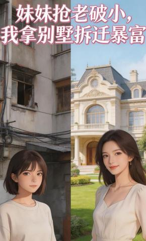 短剧《妹妹抢老破小，我拿别墅拆迁暴富》海报