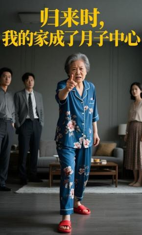 短剧《归来时，我的家成了月子中心》海报