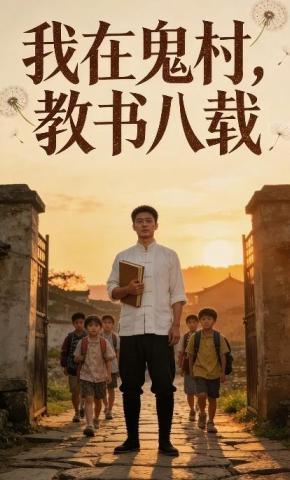 短剧《我在鬼村，教书八载》海报