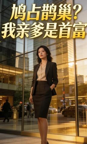 短剧《鸠占鹊巢？我亲爹是首富》海报