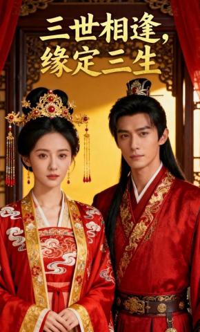 短剧《三世相逢，缘定三生》海报