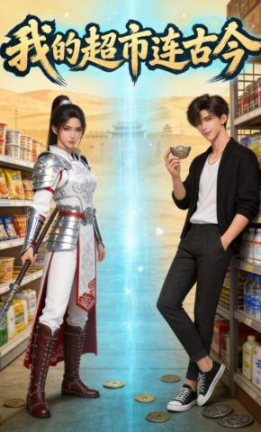 短剧《我的超市连古今》海报