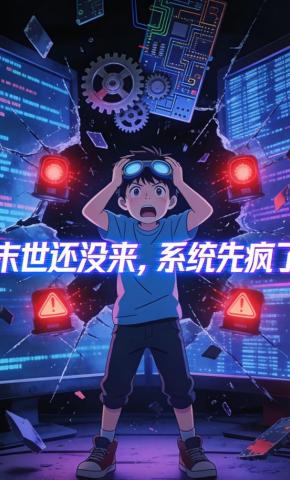 短剧《末世还没来，系统先疯了》海报