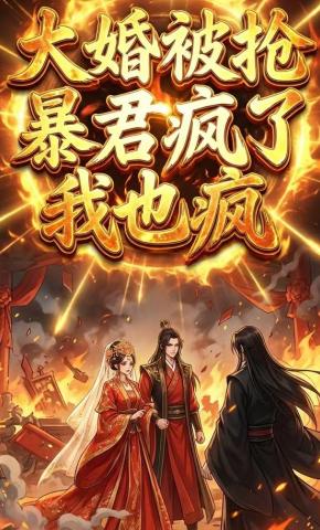 短剧《大婚被抢，暴君疯了我也疯》海报