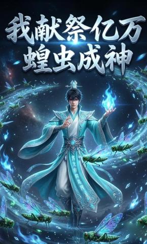 短剧《我献祭亿万蝗虫成神》海报