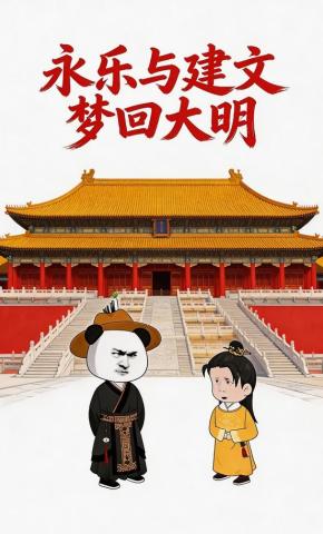 短剧《永乐与建文，梦回大明》海报