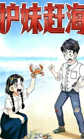 短剧《护妹赶海》海报