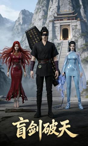 短剧《盲剑破天》海报